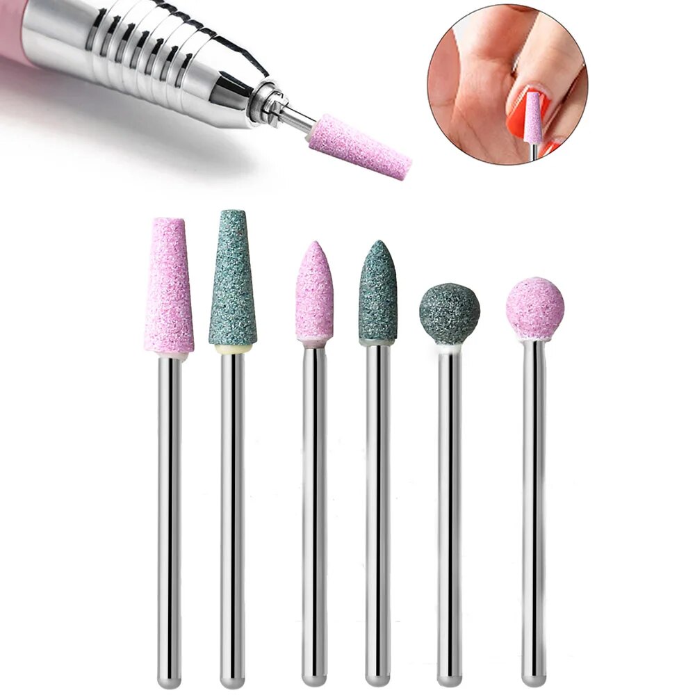 Power Tools Brand - 6pcs Nail Drill Bit Set Stone