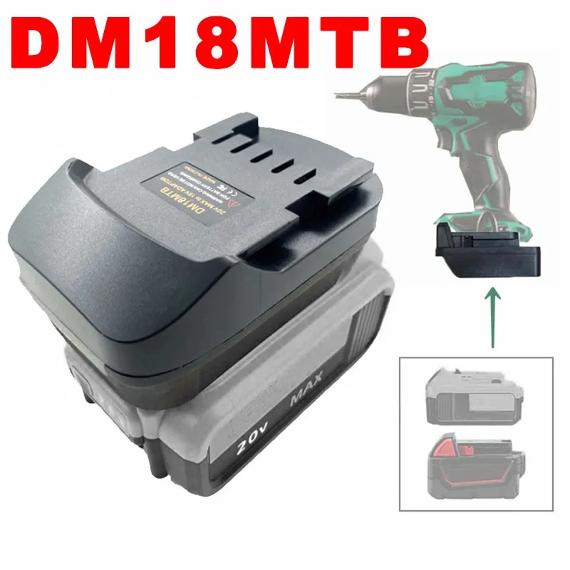 Power Tools Milwaukee - DM18MTB Battery Adapter Converter for Dewalt/Milwaukee