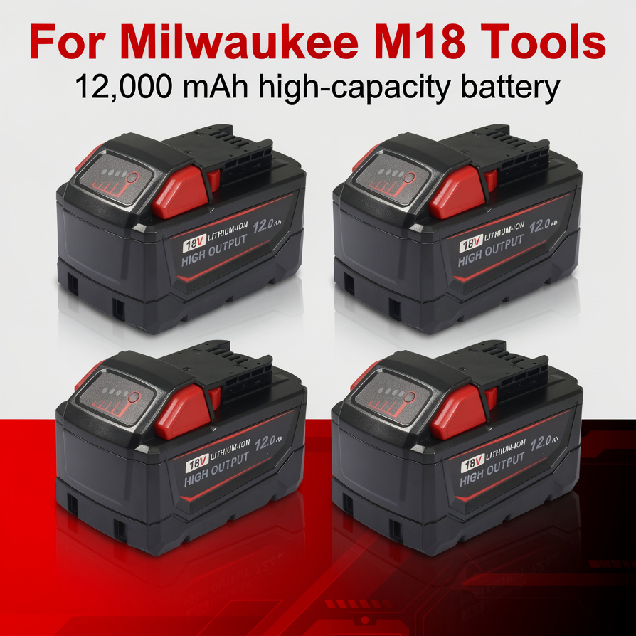 Power Tools Milwaukee - 4Pack 18V 12.0Ah High Output Battery