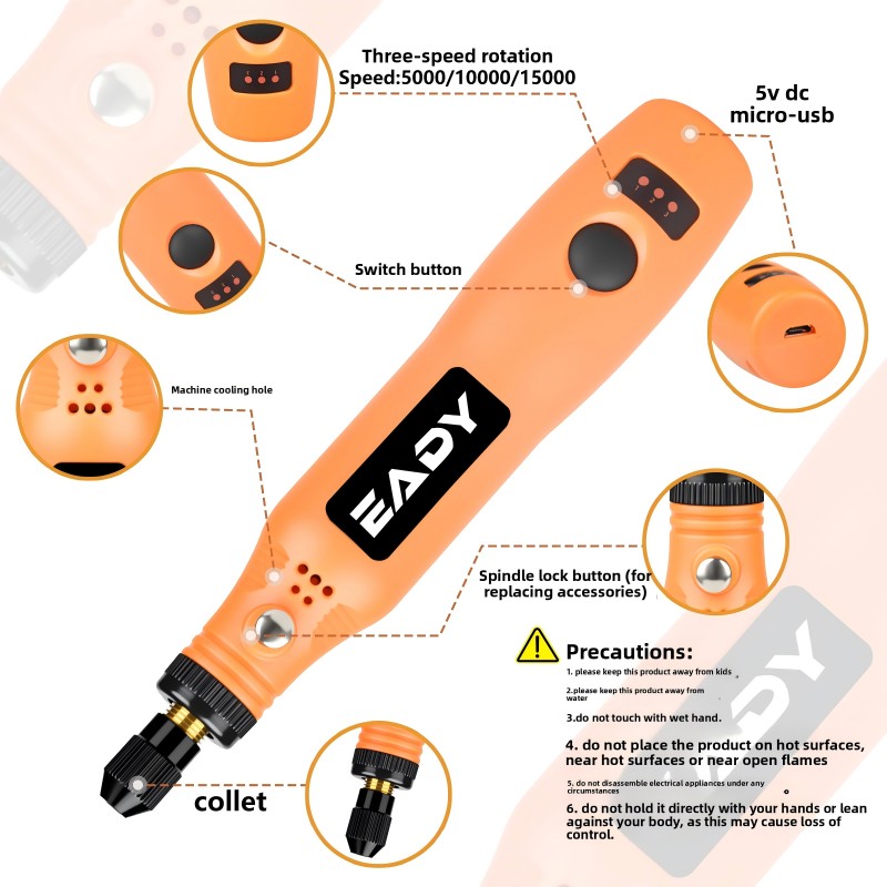 USB Cordless Rotary Tool Kit – - огляд і ціна Power Tools Sheets