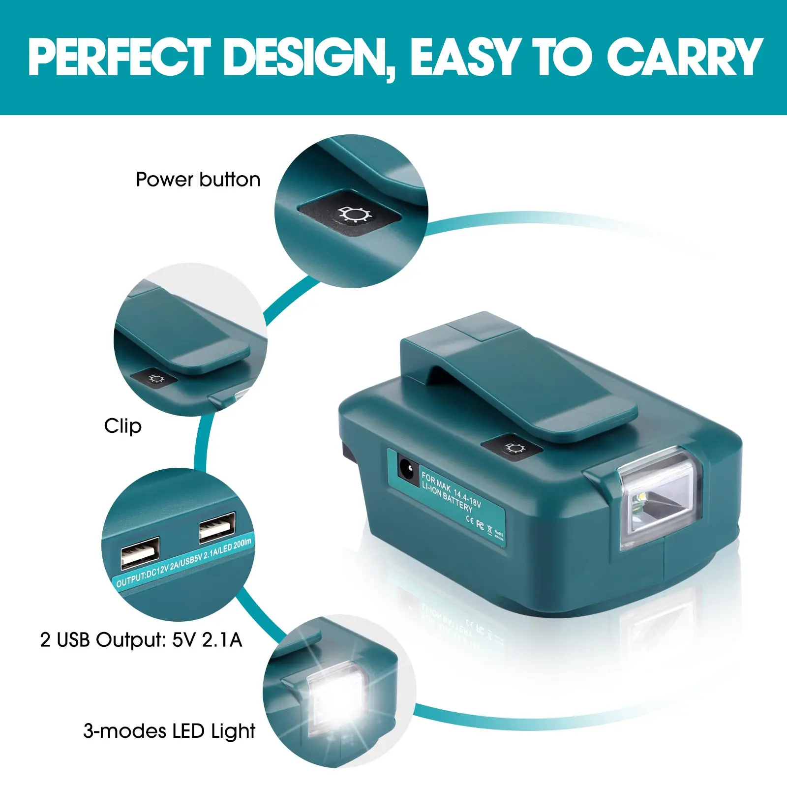 Adapter with Light with Type-c - огляд і ціна Power Tools Milwaukee