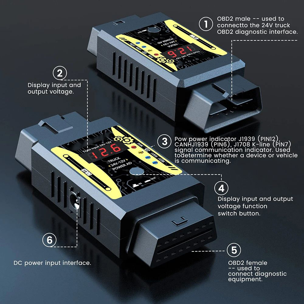 Godiag GT106 Plus Heavy Duty T - огляд і ціна Power Tools Technician