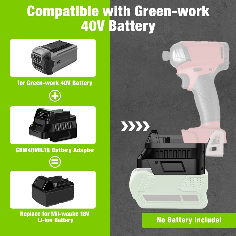 GRW40MIL18 Battery Adapter Con - огляд і ціна Power Tools Milwaukee