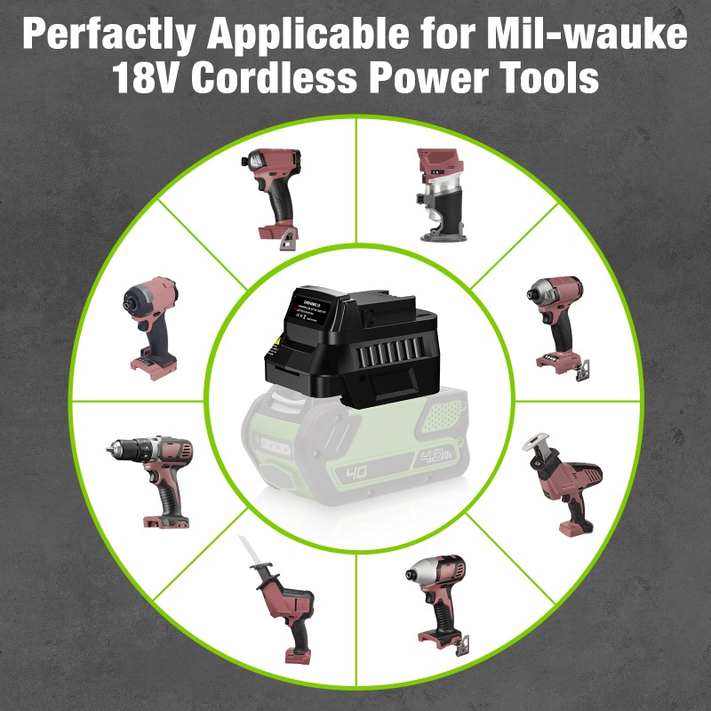 GRW40MIL18 Battery Adapter Con - огляд і ціна Power Tools Milwaukee